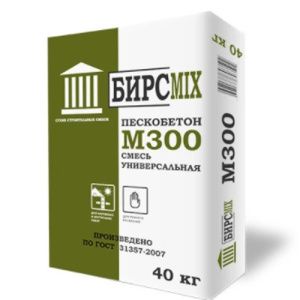 Смесь цементно-песчаная М-300 БИРСМИХ,40кг/30