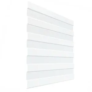 Профнастил C8 A  0.45 PE белый (1,2*2м)																