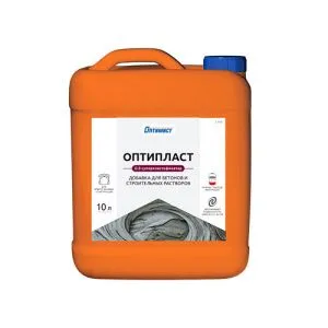 Оптипласт-пластифицирующая добавка для бетонов и строит.растворов 10 л С 409
